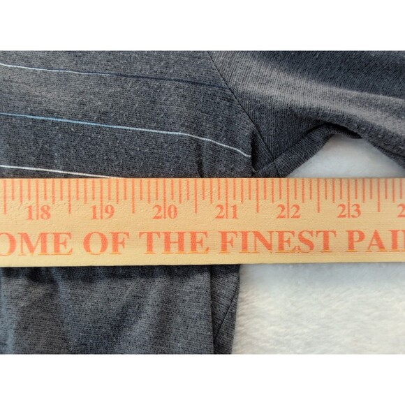 Travis Mathew Quarter Zip Pullover Men Large Gray/ Black Striped Stretchy - Picture 6 of 12